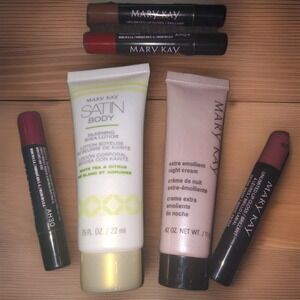 Mary Kay Samples Travel  Sz Lip Gloss Satin Hands & Extra Emollient Night Cream